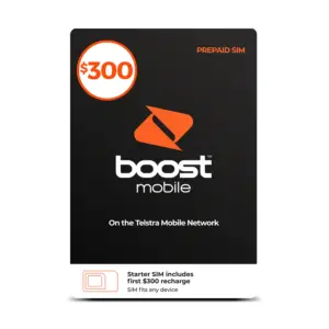 Boost $300 Prepaid SIM (Buy in $241) Starter Kit 365 Days Expiry