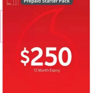 Vodafone $250 12 months Prepaid SIM Card 220 GB Data Unlimited Calls Starter Pack